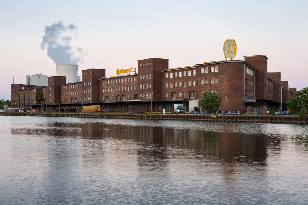 Continental's tire factory beside the Mittelland Canal in the Stoecken district of Hanover, Germany.
